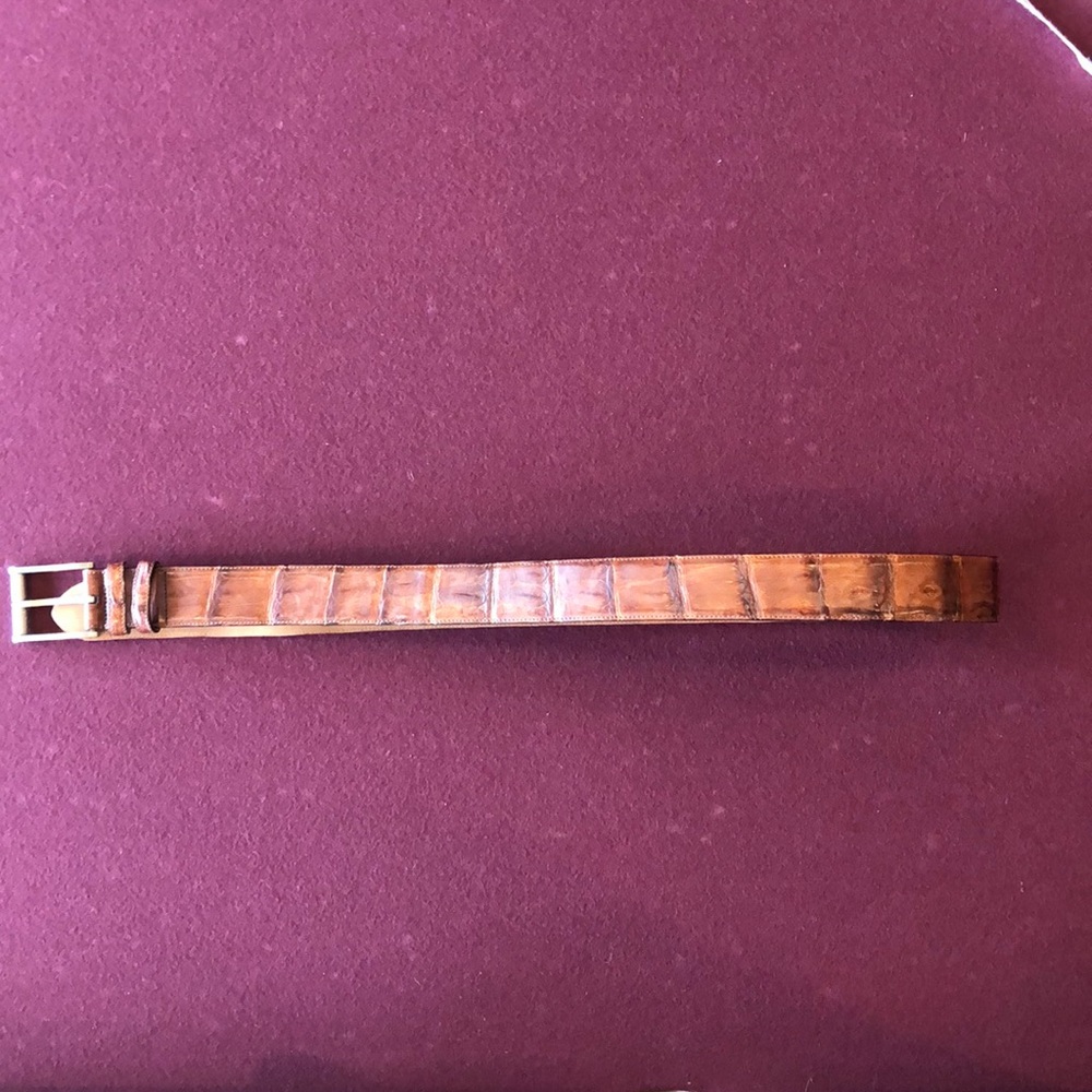 Mezlan crocodile skin belt